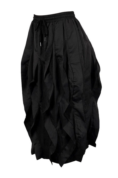 Ruched Drawstring Parachute Maxi Skirt Lavish Daily