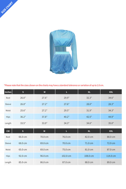 Faux Two-Piece Mesh Fringe Mini Dress Lavish Daily