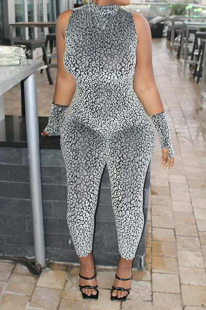 Leopard Skinny Jumpsuit Lavish Daily