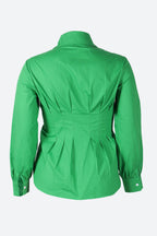 Collar Button Long Sleeve Blouse Lavish Daily