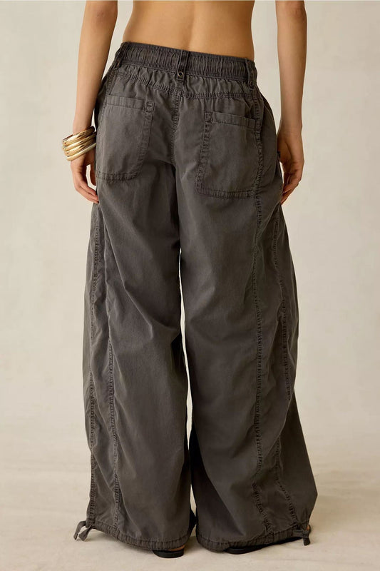 Wide Leg Drawstring Parachute Pant Lavish Daily