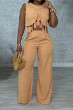 Sleeveless Top and Slim Pants Set Lavish Daily