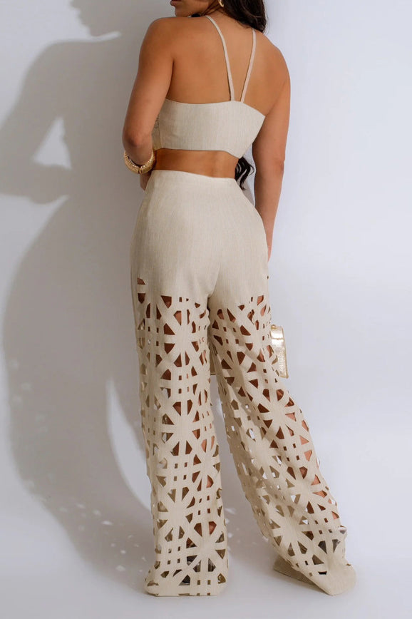 Twist Bralette & Cutout Pants Sets Lavish Daily