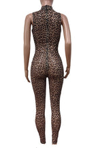 Sheer Mesh Leopard Jumpsuit Lavish Daily