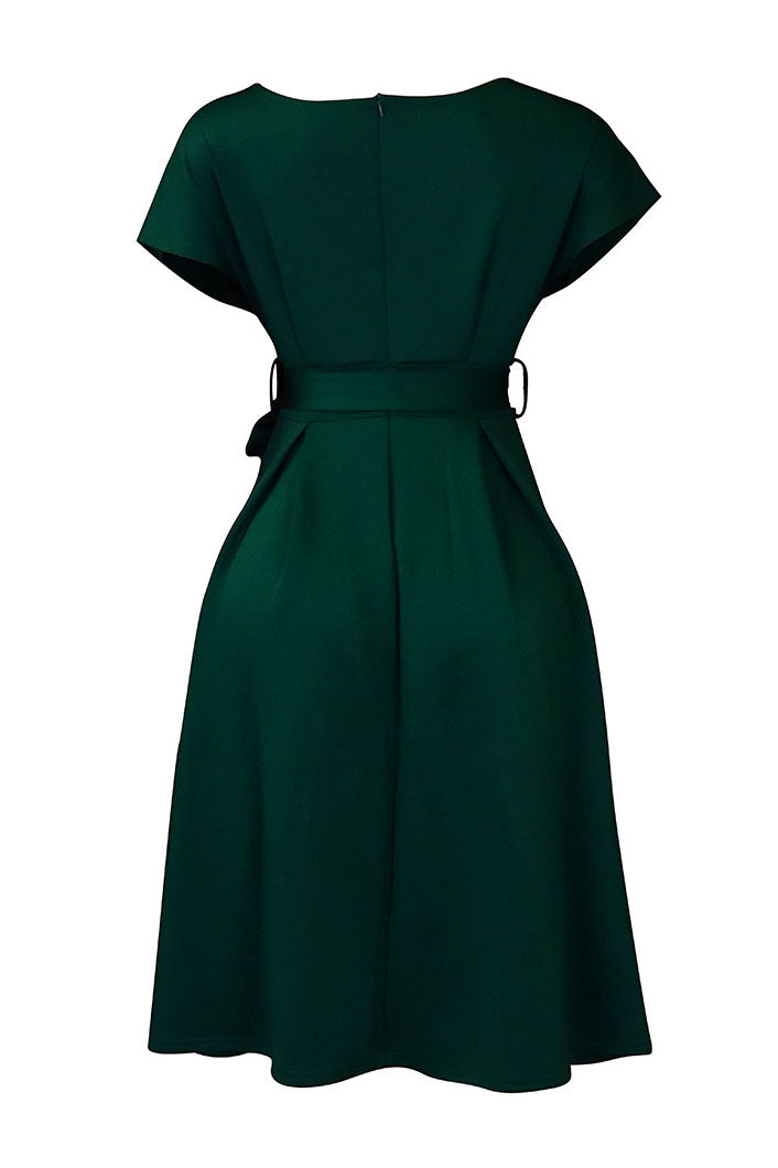 Fallen Shoulder Midi Dress Lavish Daily