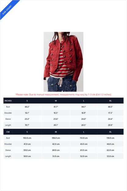 Cropped Vintage Military Band Jacket Lavish Daily