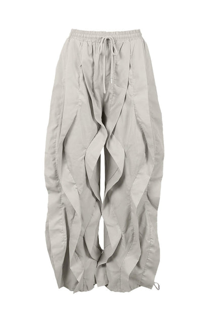Patchwork Cargo Lantern Jogger Pants Lavish Daily