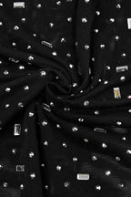 Crystal Embellished Square Neck Maxi Dress Lavish Daily