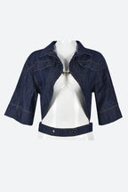 Cropped Denim Shirt Lavish Daily