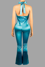 Halter Neck Sleeveless Bodycon Jumpsuit Lavish Daily
