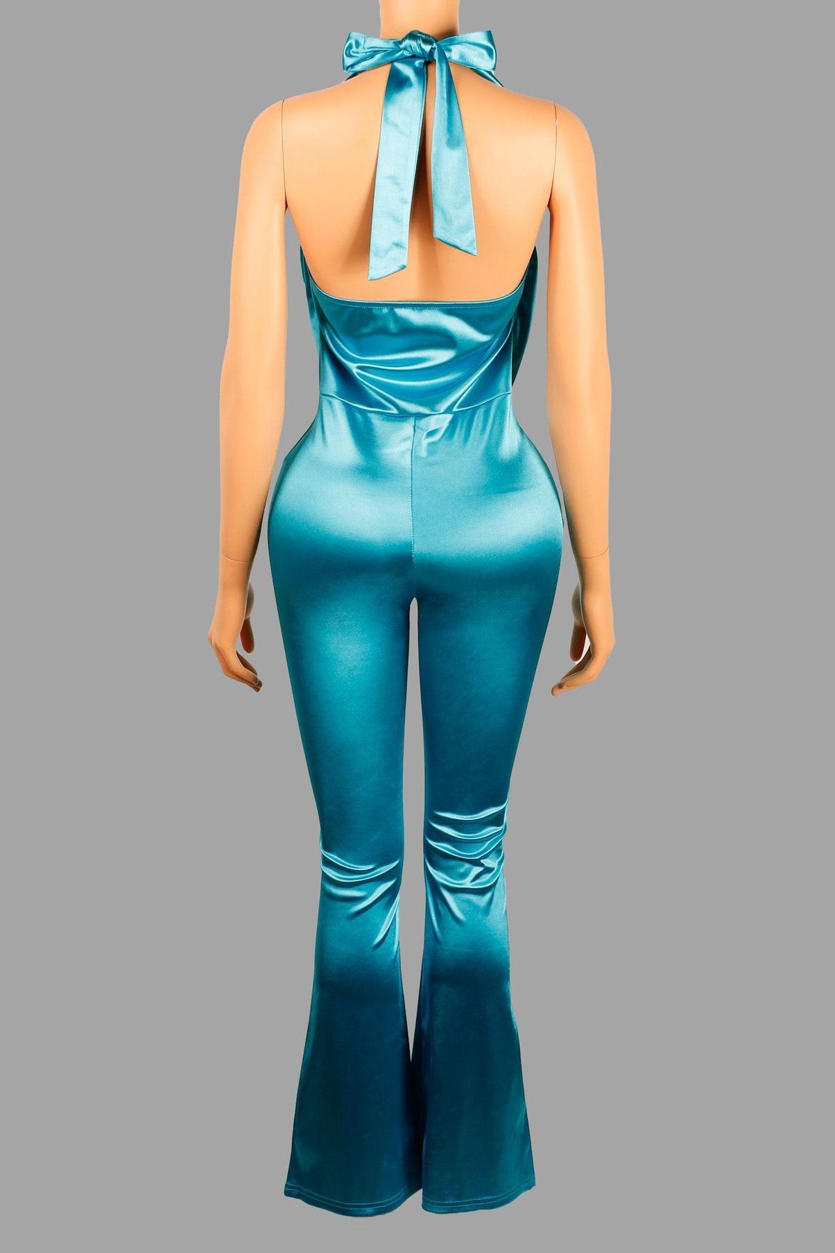 Halter Neck Sleeveless Bodycon Jumpsuit Lavish Daily