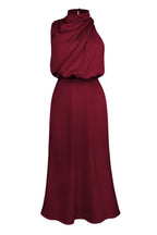 Satin Mock-Neck Slip Dress Lavish Daily