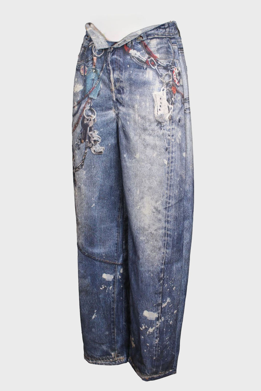 Printed Wide-Leg Casual Trousers Lavish Daily