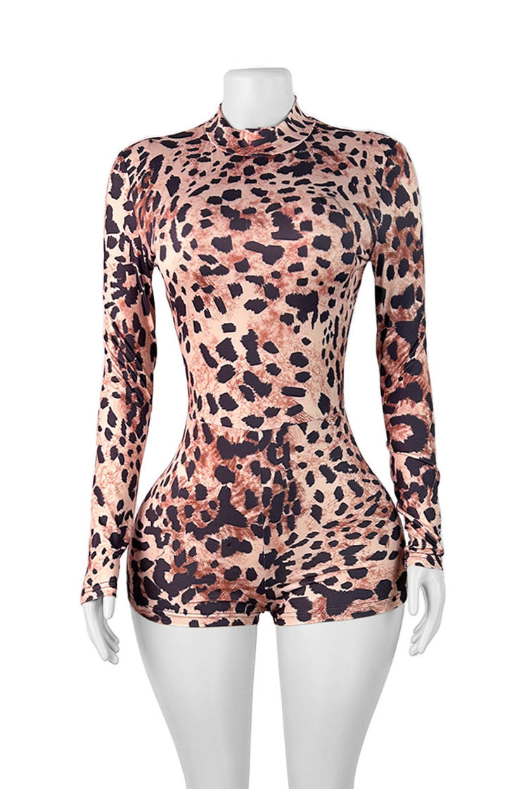 Leopard Gloved Romper Lavish Daily