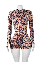 Leopard Gloved Romper Lavish Daily