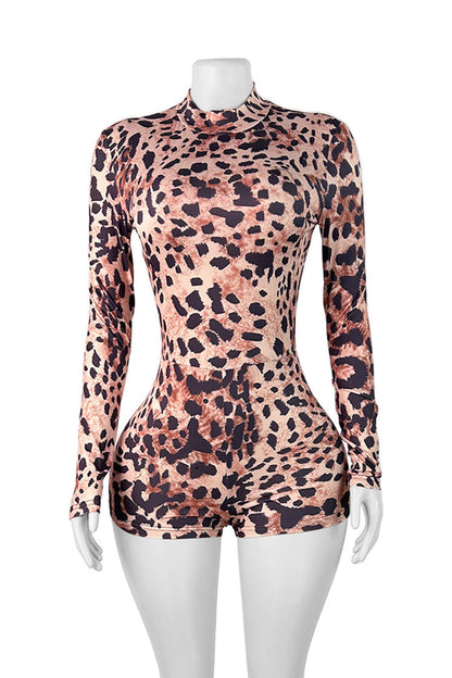 Leopard Gloved Romper Lavish Daily