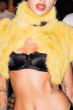 Cropped Faux Fur Jacket Lavish Daily