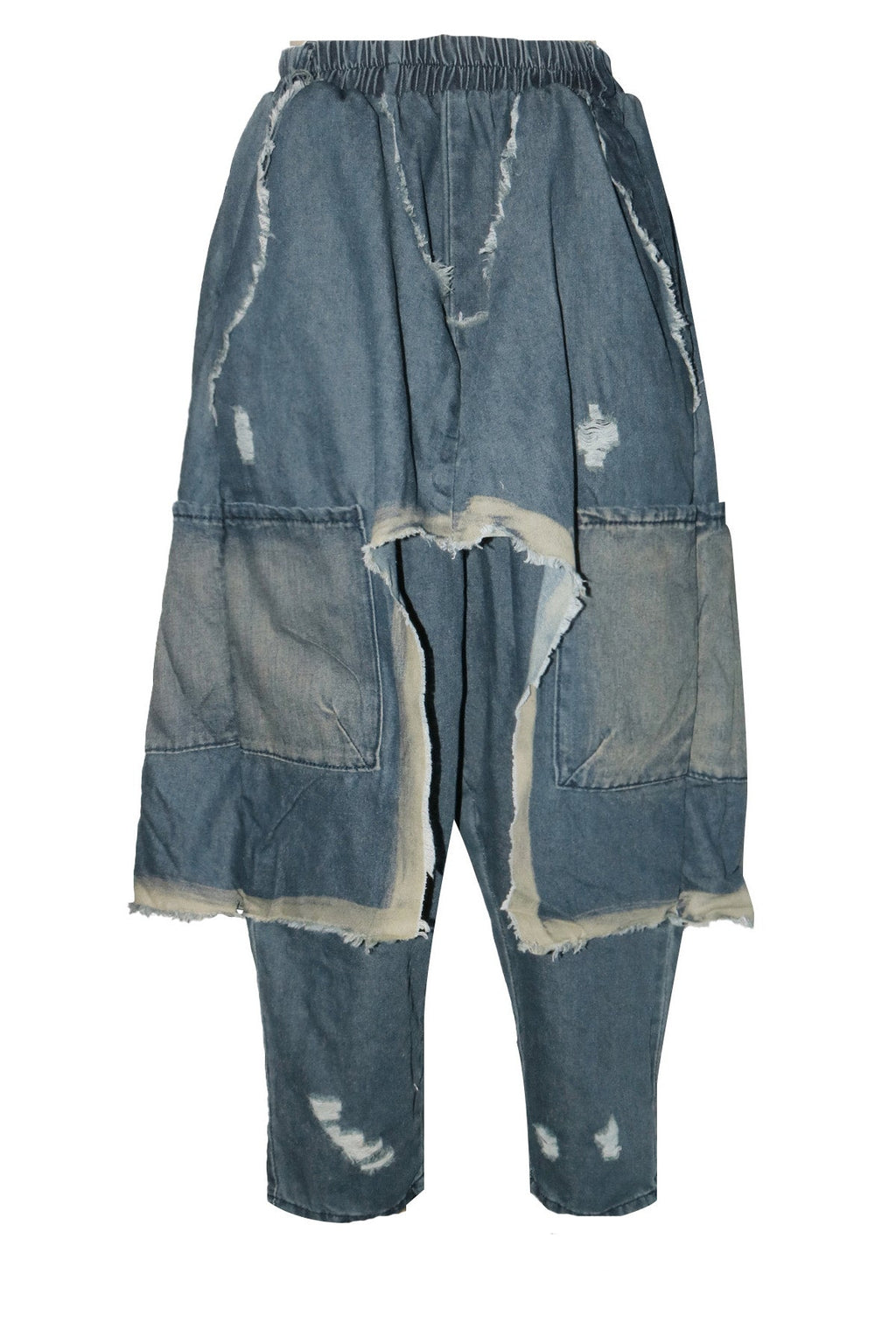 Vintage Ripped Harem Fit Denim Pants Lavish Daily