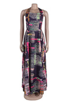 Printed Halter Neck Loose Dress Lavish Daily