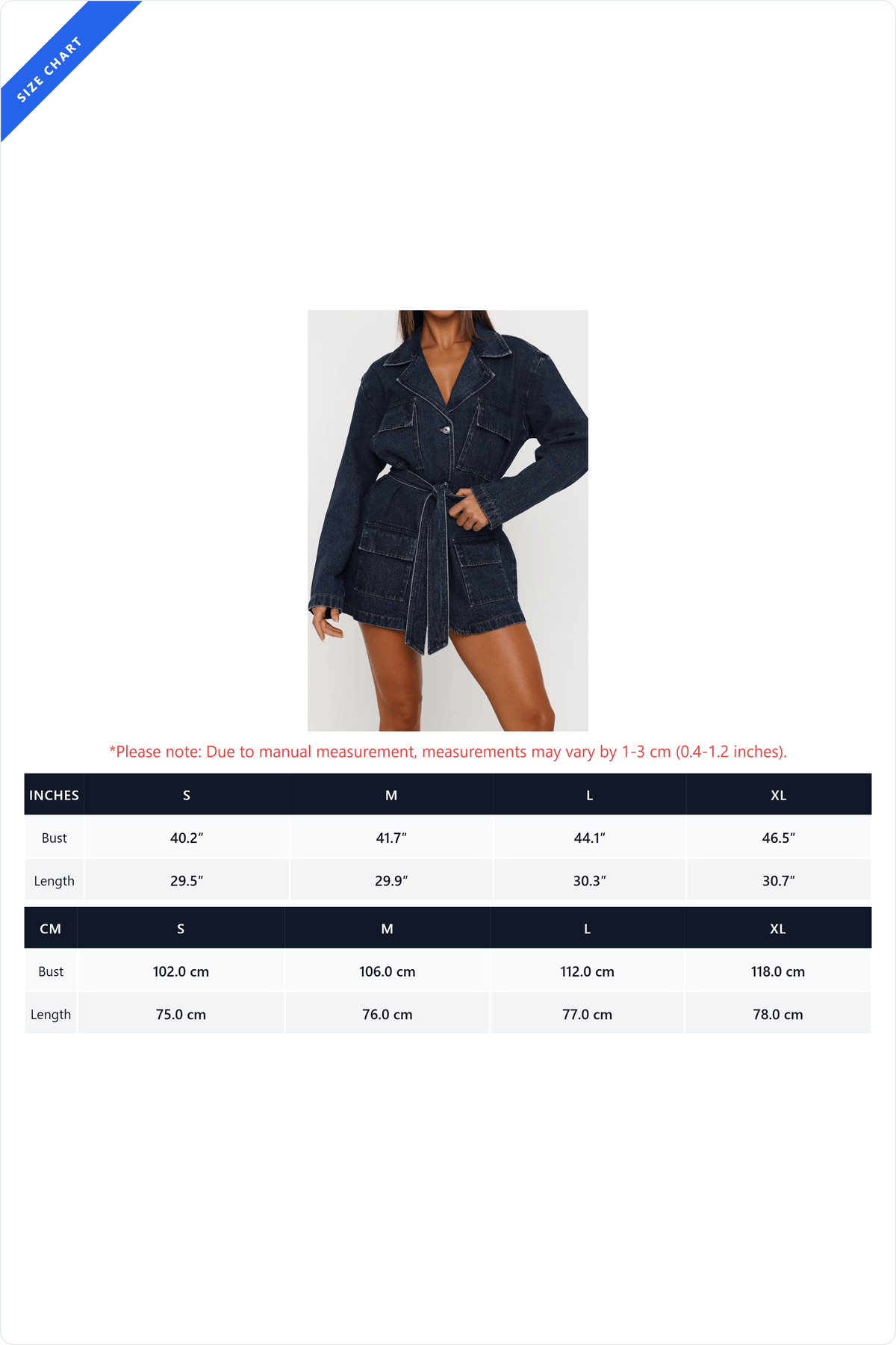 Belted Longline Denim Trench Jacket Lavish Daily
