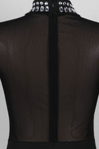 V-Neck Long Sleeve Split Hem Dress Lavish Daily