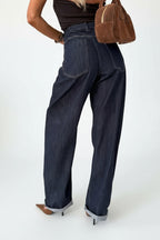 High-Waisted Wide-Leg Washed Jeans Lavish Daily