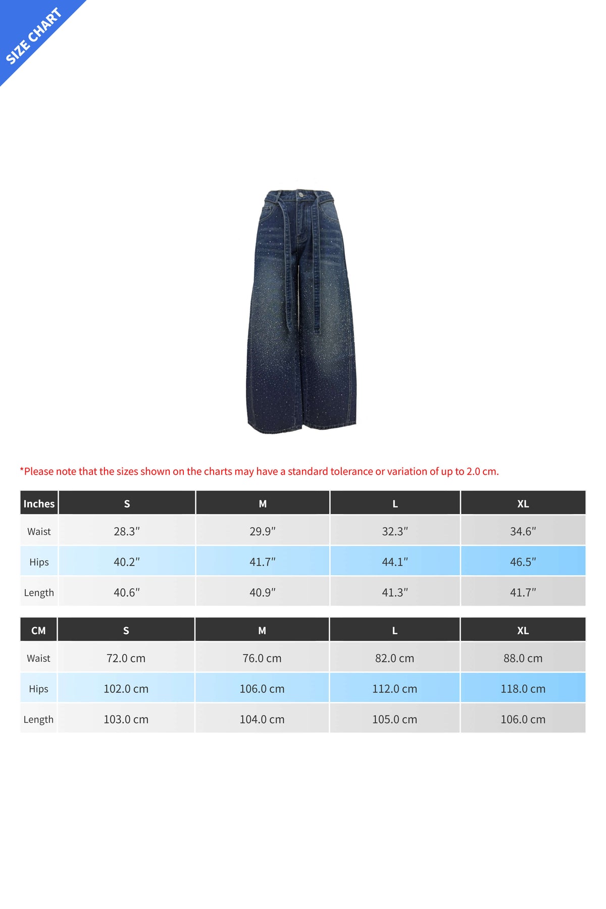 Rhinestone Sparkle Wide Leg Jeans High Waisted Lavish Daily