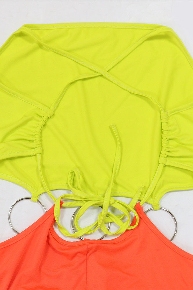 Sexy Tie-Back Open Back High Slit Dress Lavish Daily