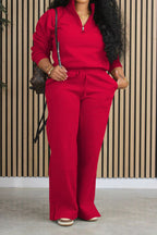 Fleece Lined Loose Fit Two-Piece Tracksuit LavishDaily
