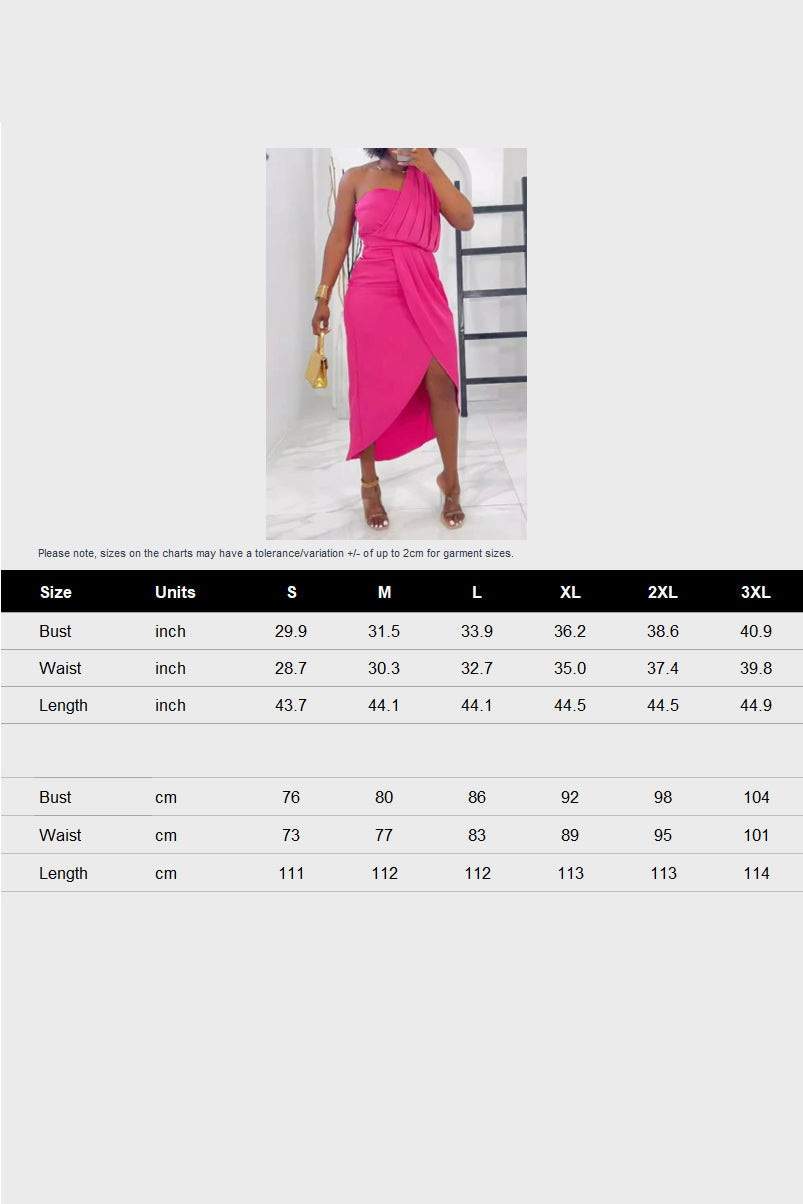 One Shoulder Maxi Dress Lavish Daily