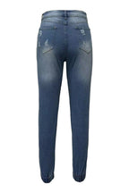 Letter Print Ripped Jeans Lavish Daily
