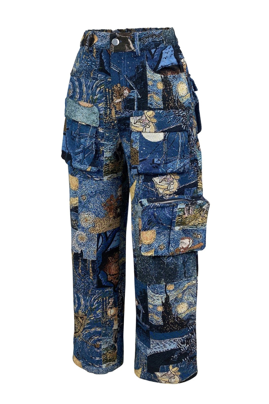 Vintage Casual Jacquard Cargo Pants Lavish Daily