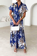 Tiered Ruffle Maxi Dress Lavish Daily