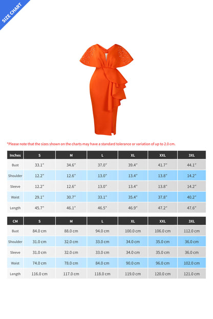 Beaded Ruffled Split Party Dress Lavish Daily