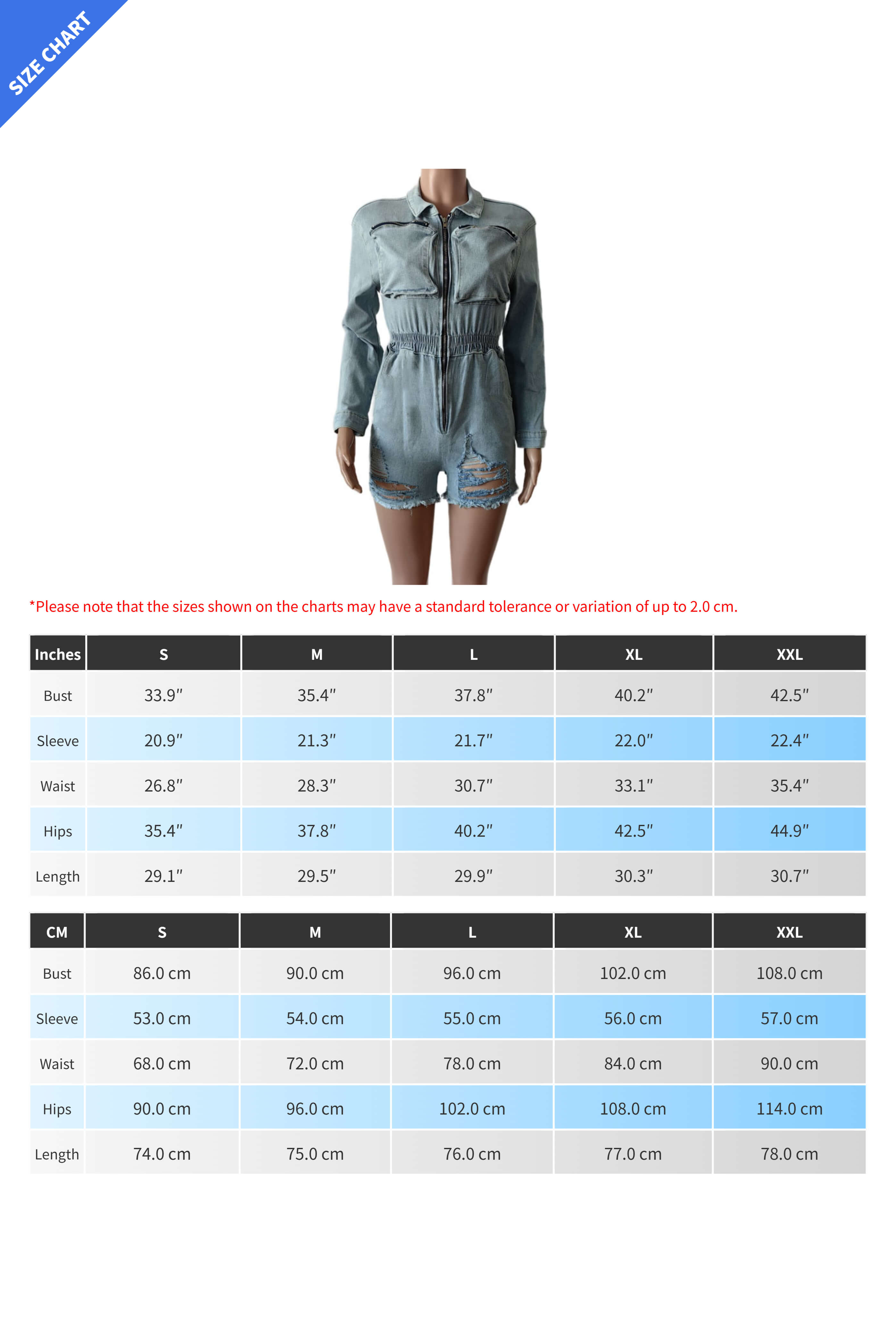 Long Sleeve Stretchy Washed Denim Romper Lavish Daily