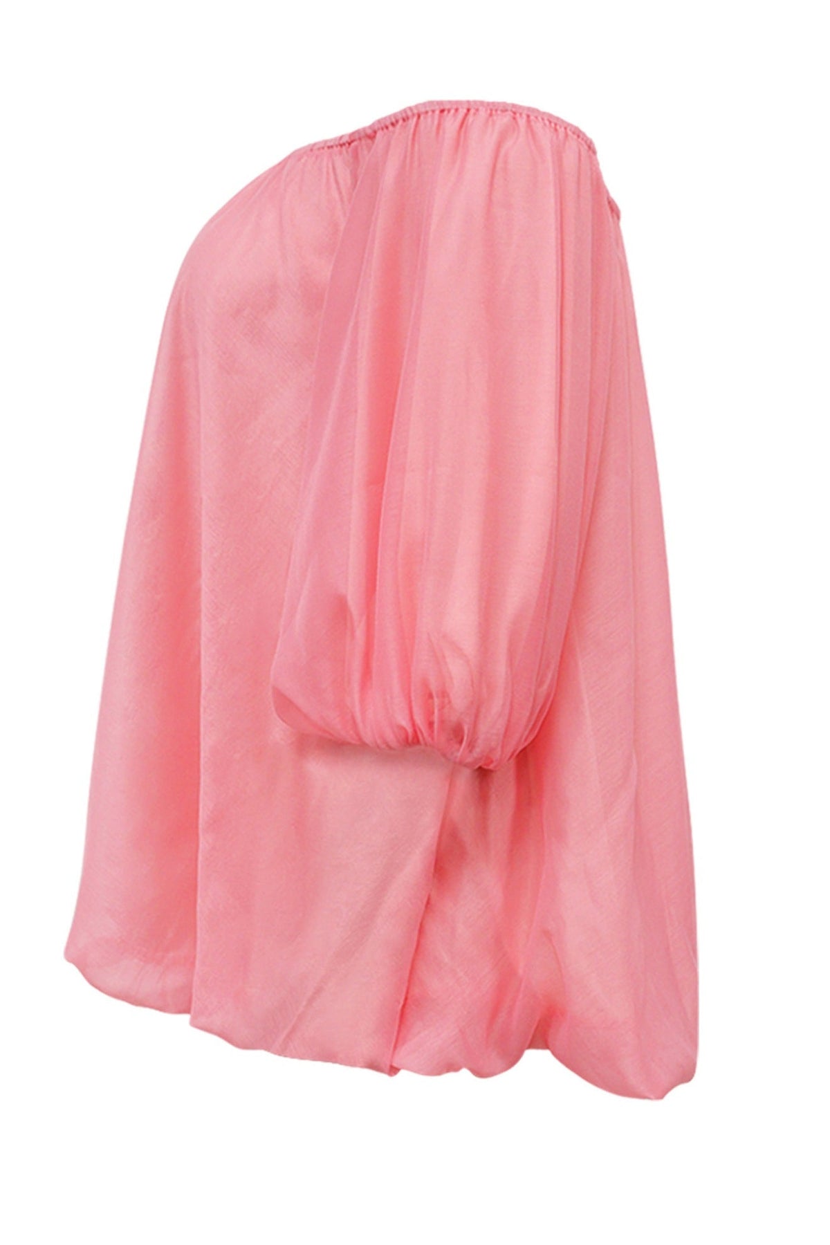 Plus Size Off-Shoulder Organza Babydoll Dress LavishDaily