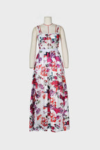 Floral Print Sheer Mesh Maxi Dress Lavish Daily