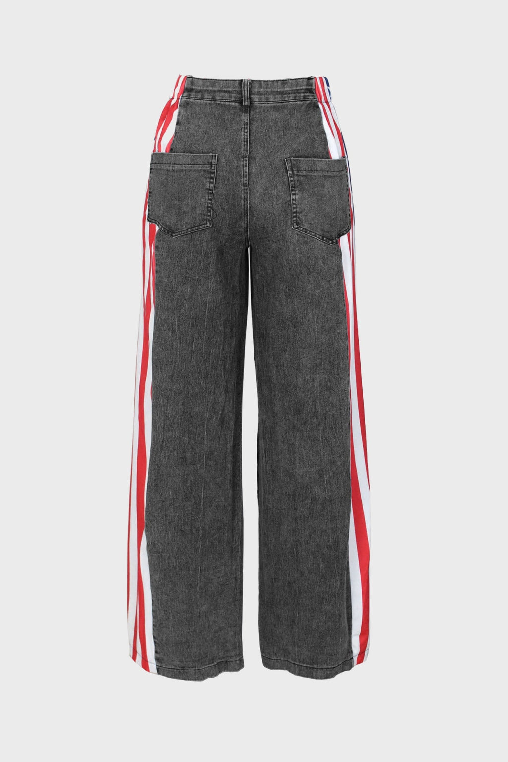 American Flag Print Light Wash Jeans Lavish Daily