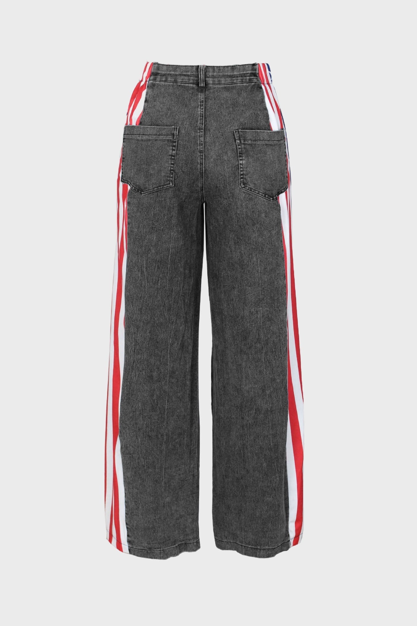 American Flag Print Light Wash Jeans Lavish Daily