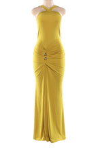 Cross Halter Pleated Waist Mermaid Dress Lavish Daily