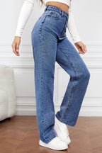 Straight Leg Long Jeans Lavish Daily