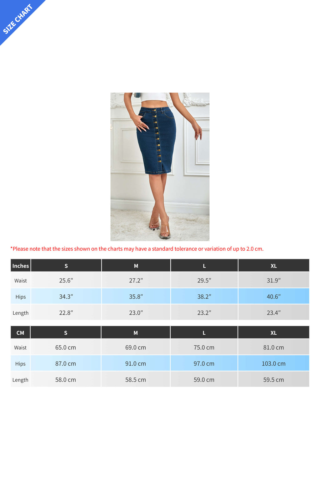 Denim Bodycon Pencil Skirt Lavish Daily