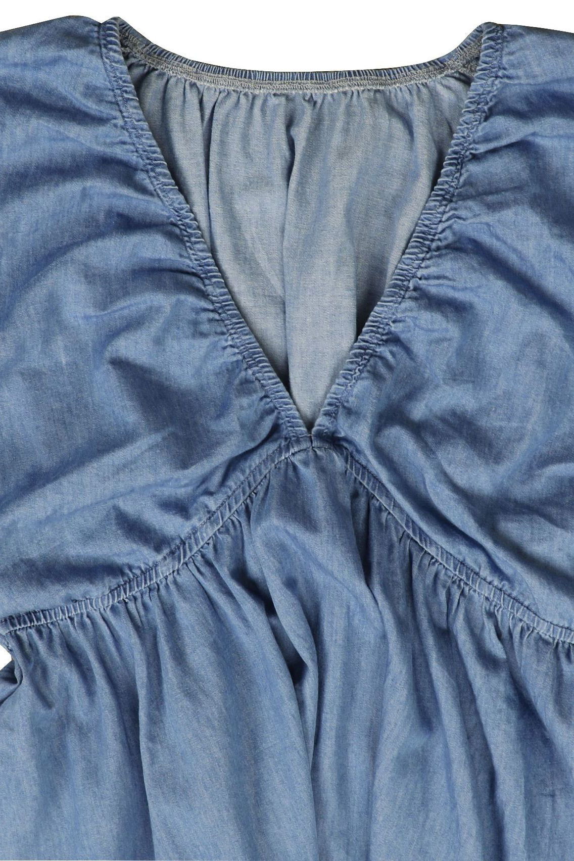 Boho Denim Puff Sleeve Mini Dress Lavish Daily