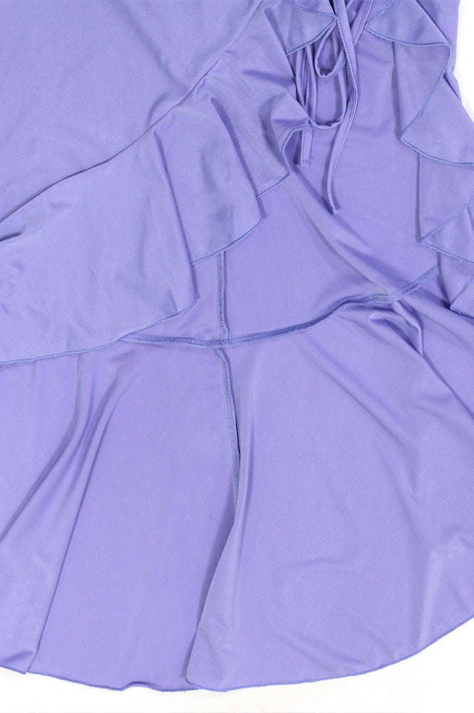 Off Shoulder Ruffle Slit Asym Bodycon Dress Lavish Daily