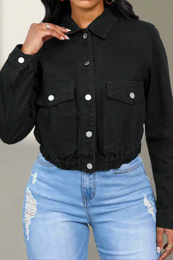 Long Sleeve Denim Jacket Lavish Daily