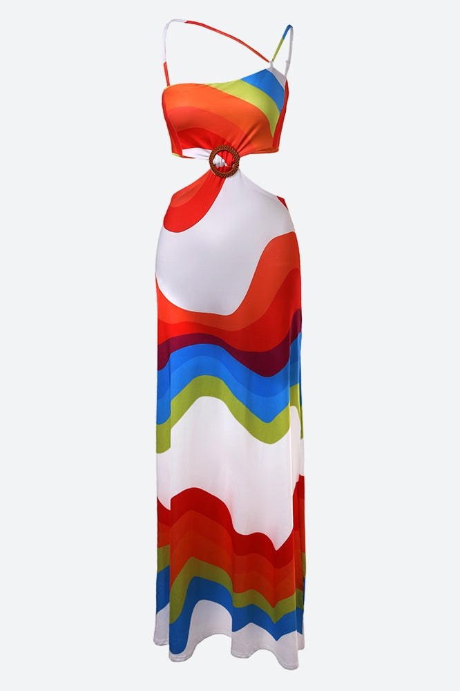Color block Cami Maxi Dress Lavish Daily