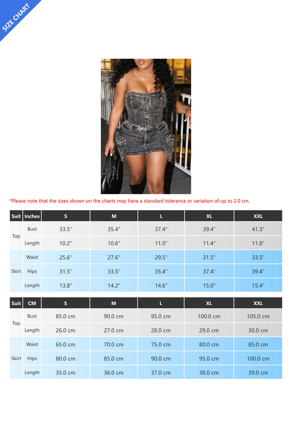 Denim Cargo Skirt Set Lavish Daily