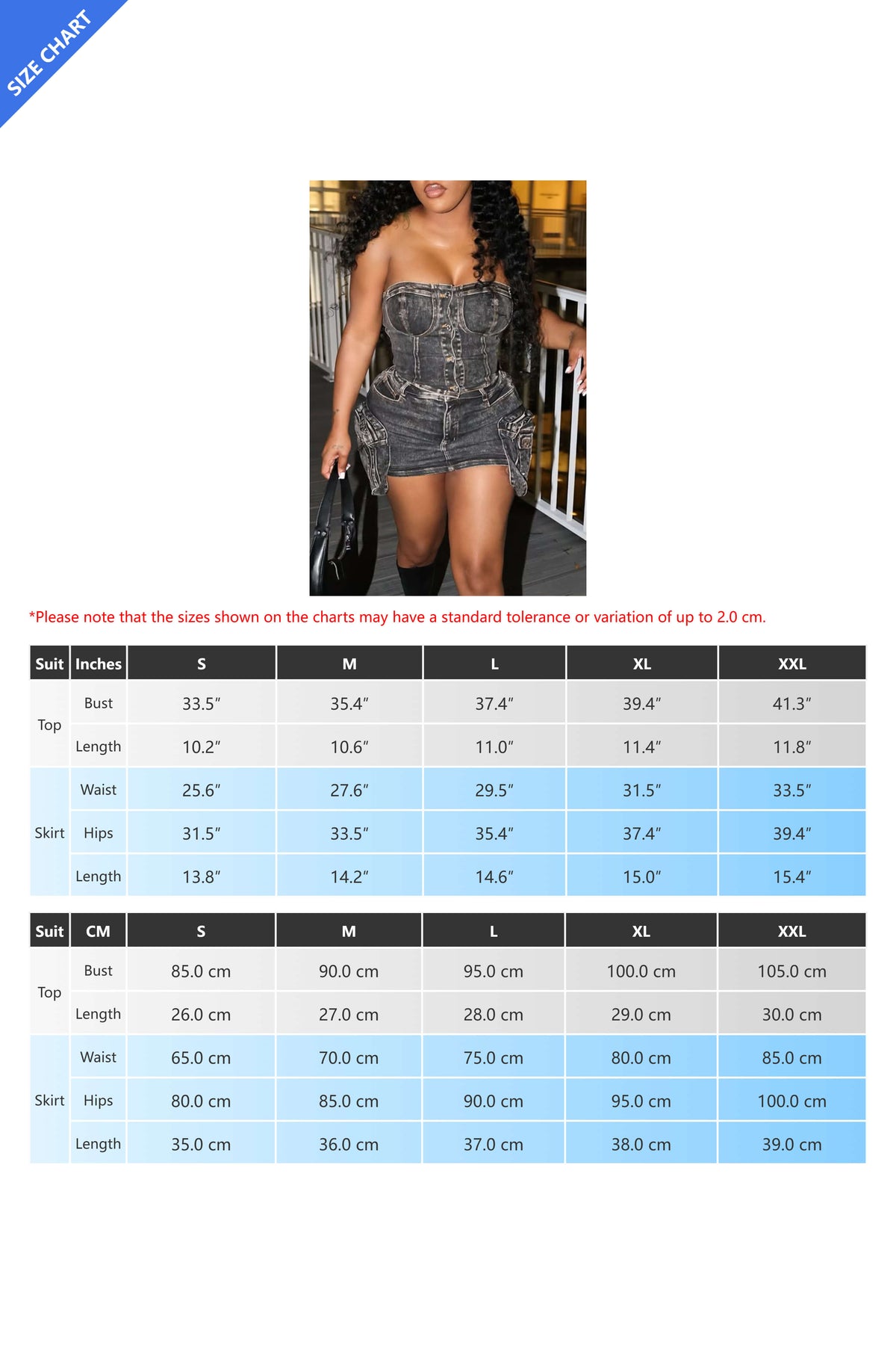 Denim Cargo Skirt Set Lavish Daily
