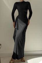 Long Sleeve Knot Detail Maxi Dress Lavish Daily