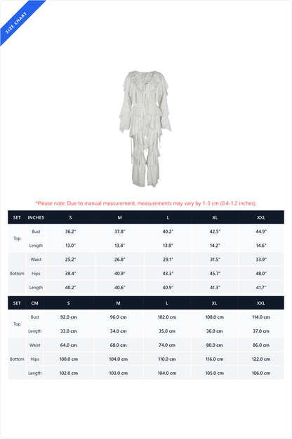 Ruffle Tie-Front Top & Pants Set Lavish Daily